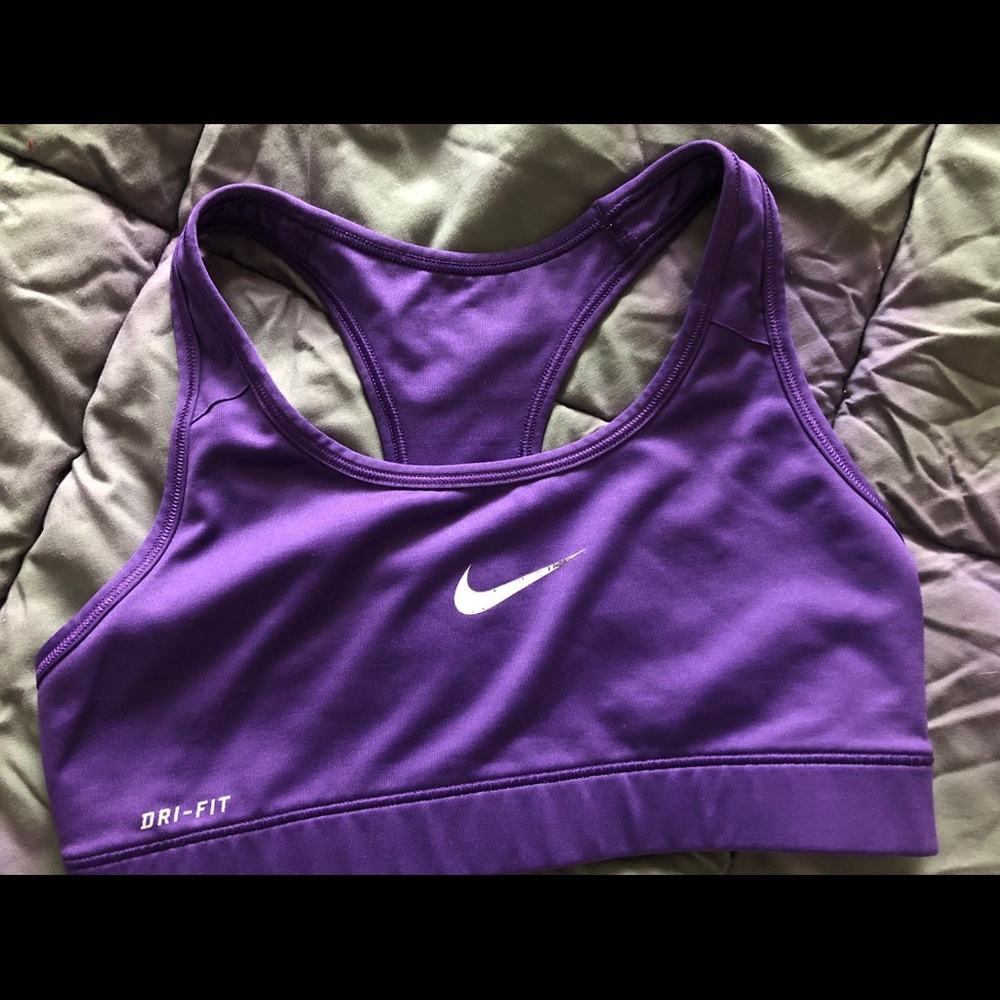 Purple Nike Pro Dri Fit Sports Bra